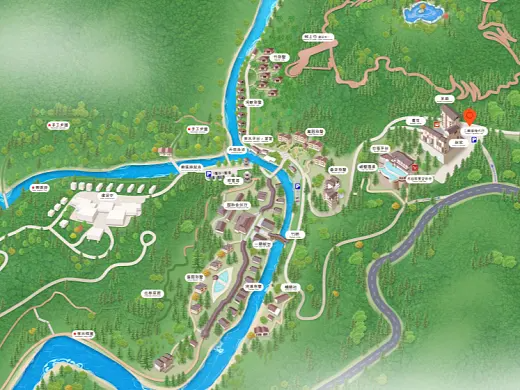 古县结合景区手绘地图智慧导览和720全景技术，可以让景区更加“动”起来，为游客提供更加身临其境的导览体验。